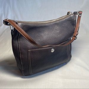 Coach brown pebble leather bag
